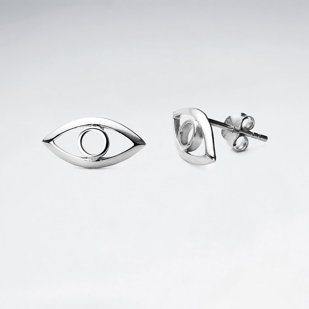 Sterling Silver Eye Stud Earrings