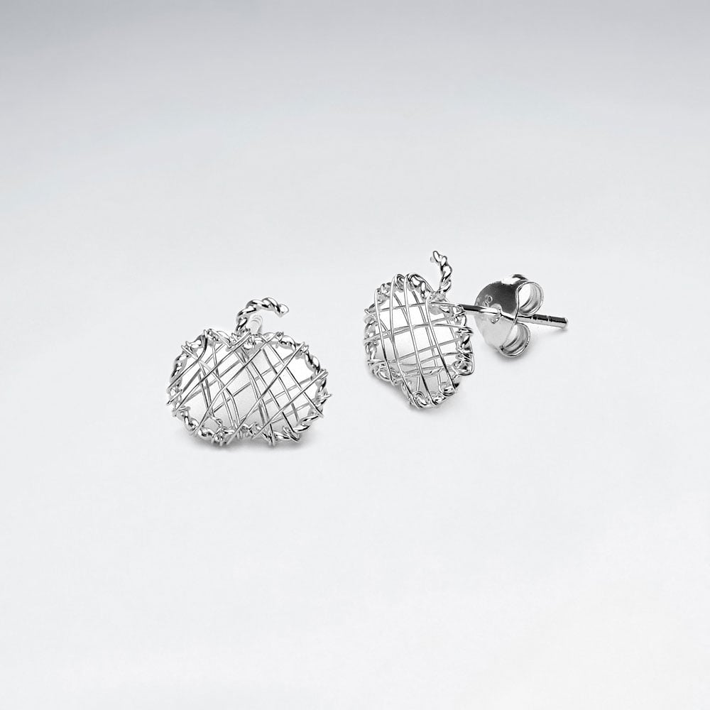 The Apple of My Eye Sterling Silver Wirework Earrings