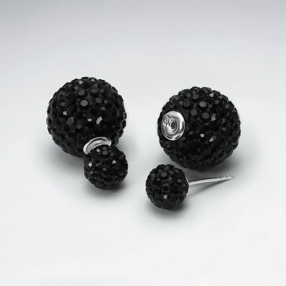 Crystal Optima Encrusted Multi Color Circle Shape Earrings