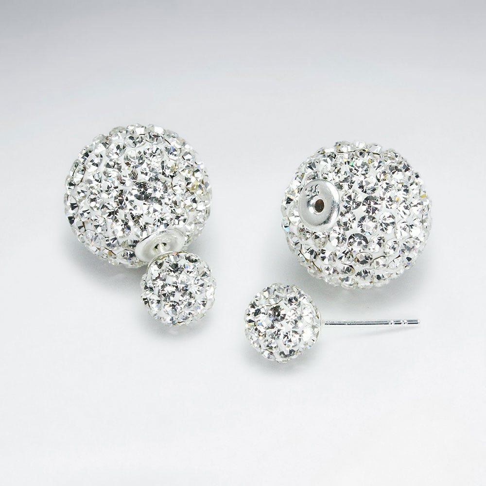 Crystal Optima Encrusted Multi Color Circle Shape Earrings