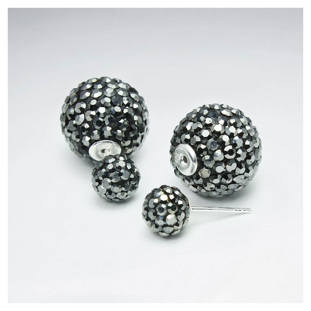 Crystal Optima Encrusted Multi Color Circle Shape Earrings