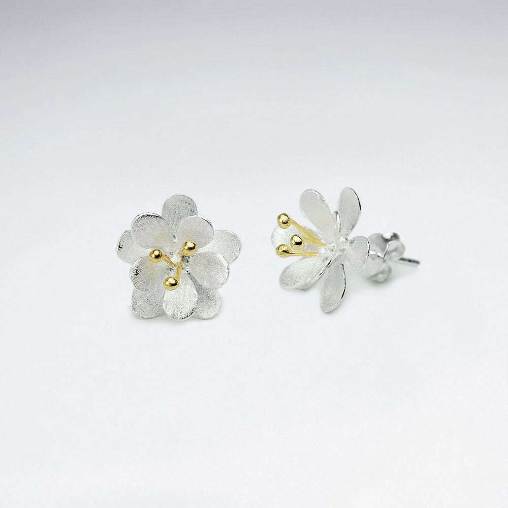Flower in the garden Beauties Sterling Silver Stud Earring
