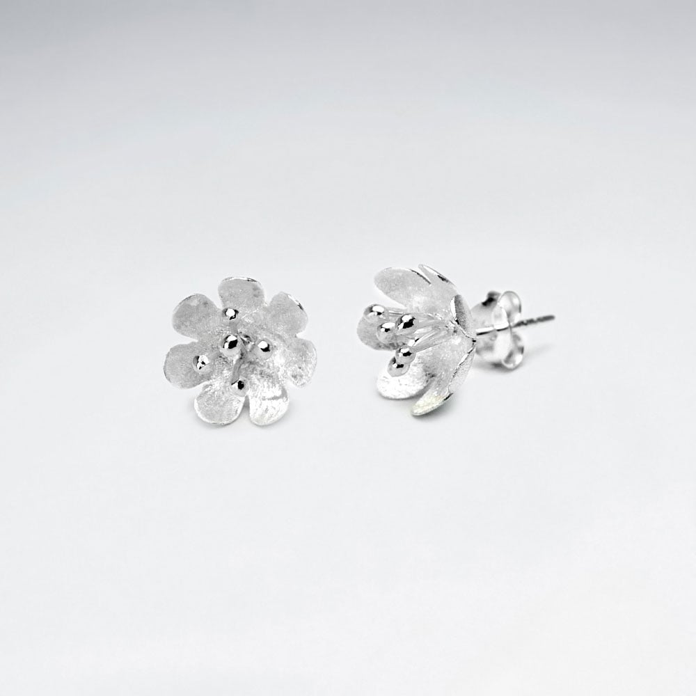 Blossom Garden Beauties Sterling Silver Stud Earrings