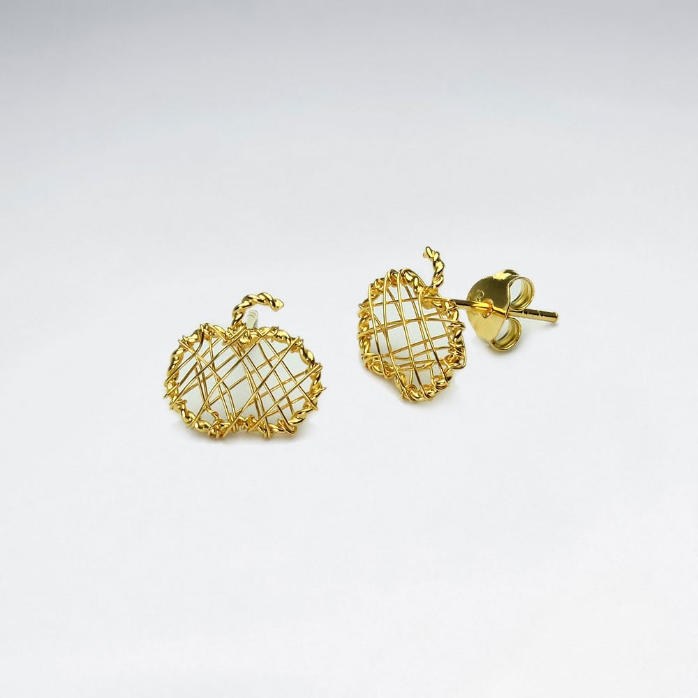 The Apple of My Eye Sterling Silver Wirework Earrings