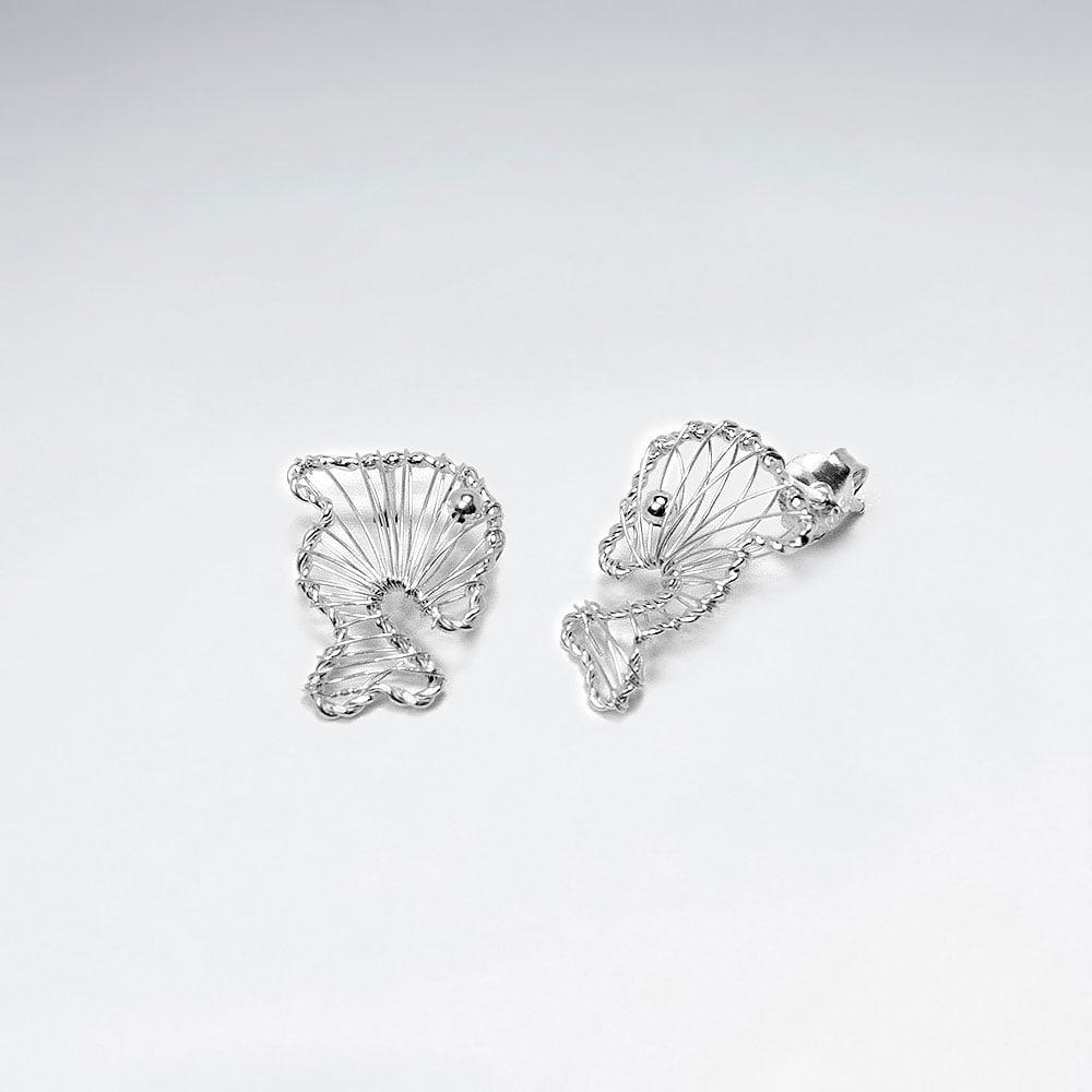 Wirework Dolphin Stud Earrings