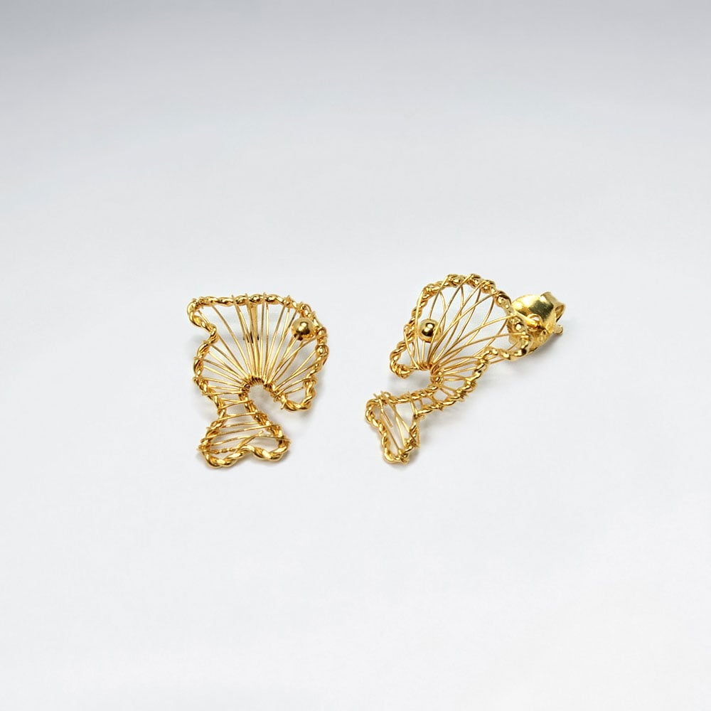 Wirework Dolphin Stud Earrings