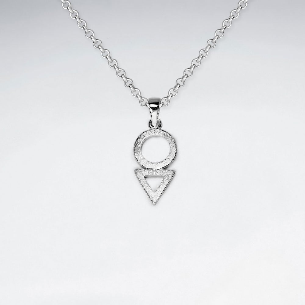 Circle and Triangle Openwork Tiered Pendant
