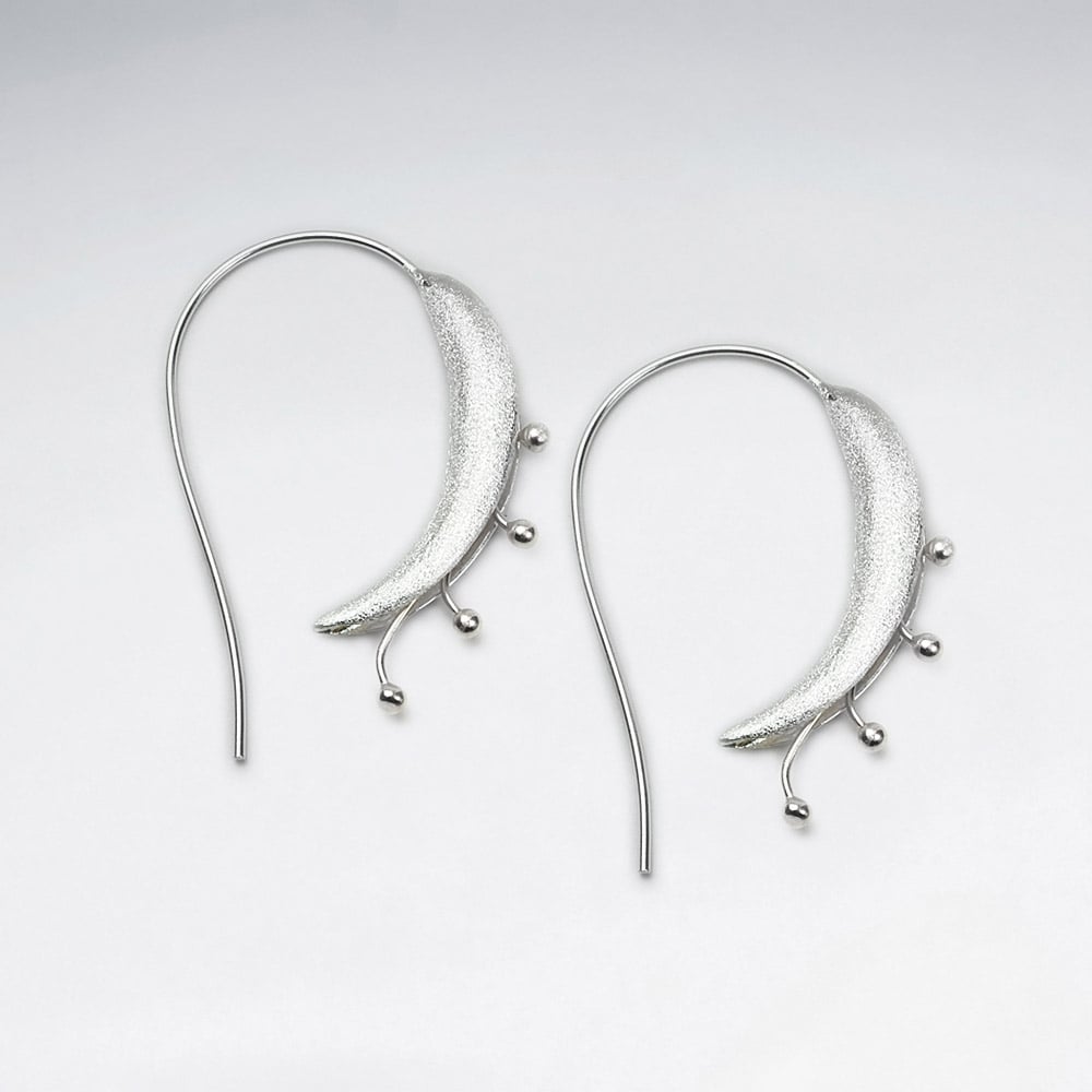 Sterling Silver Artistic Designs Openwork Earrings