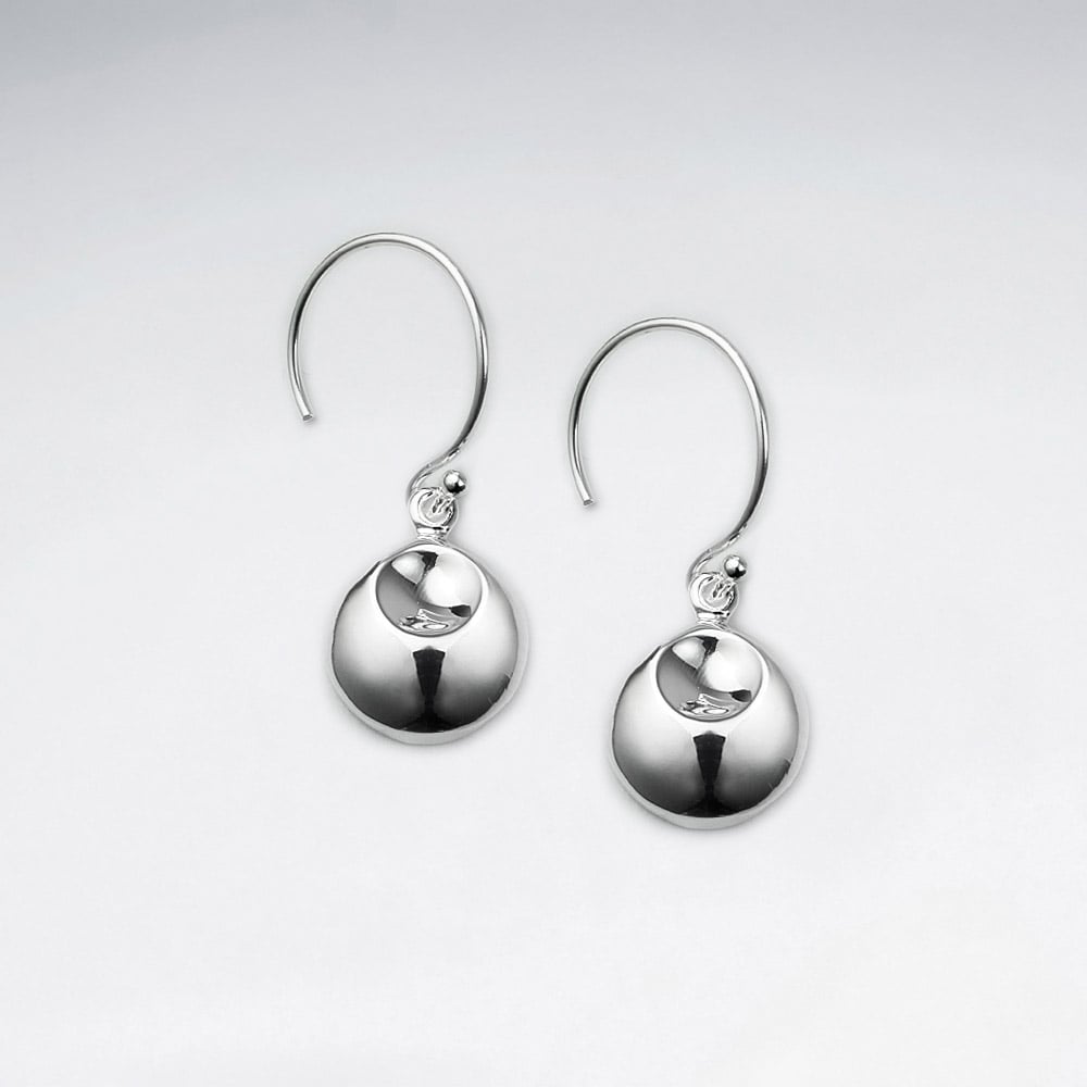 Sterling Silver Circles Dangle Earrings