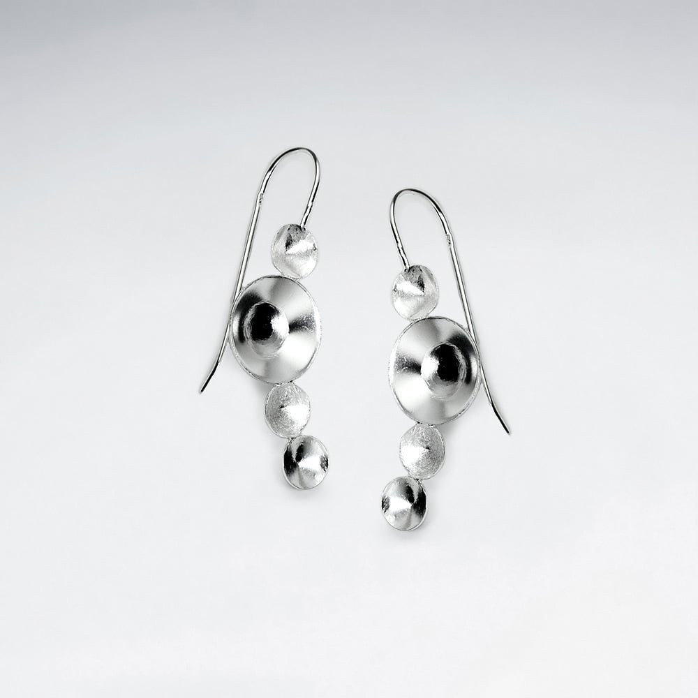 Sterling Silver Gradual Circles Earrings
