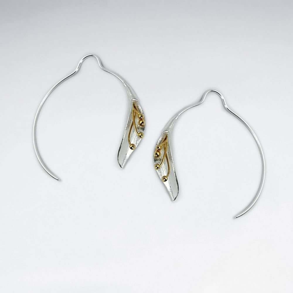 Simple Elegance Sterling Silver Etched Design Threader Earrings