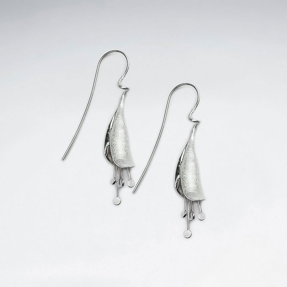 Matte Silver Utopian Gardens Drop Earrings