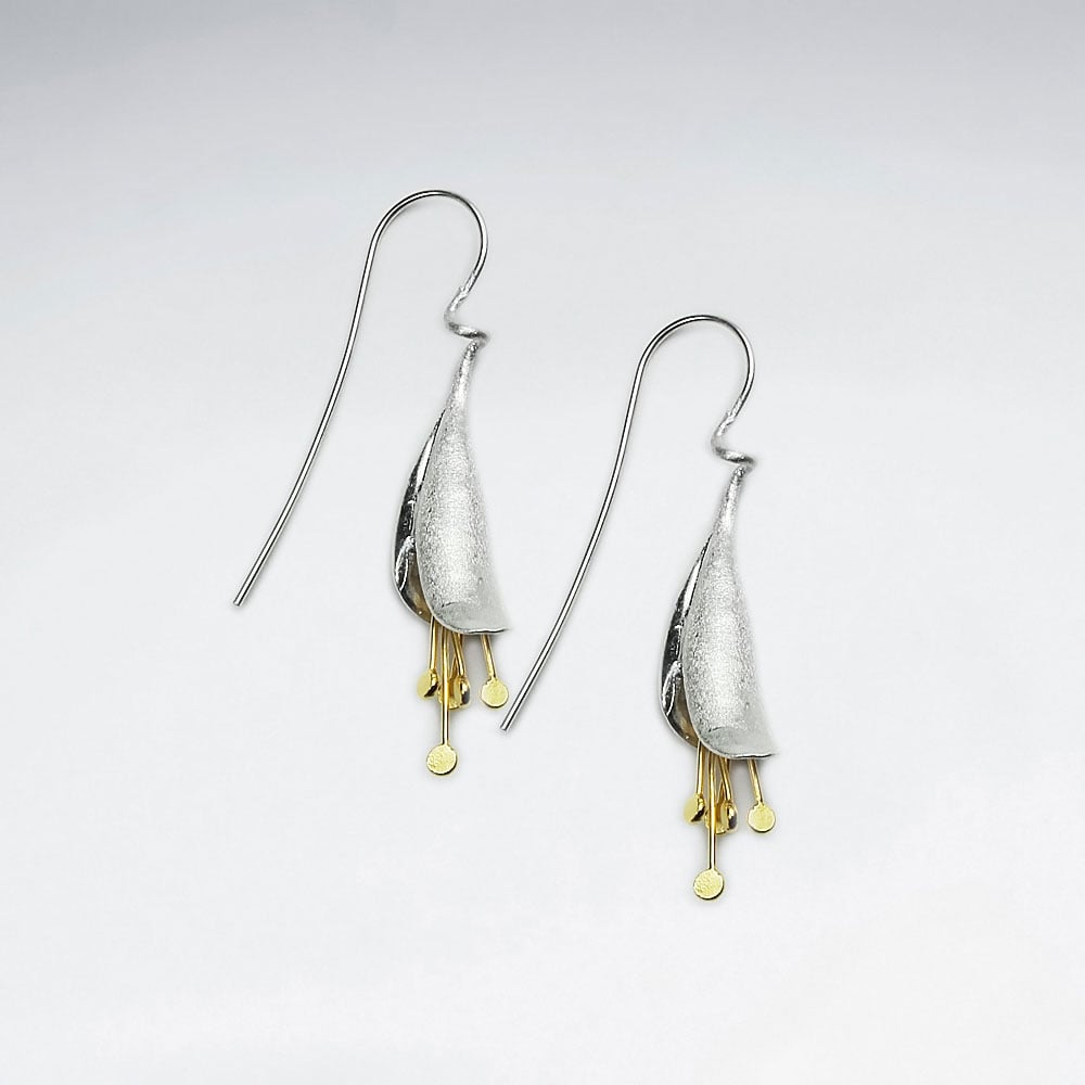 Matte Silver Utopian Gardens Drop Earrings