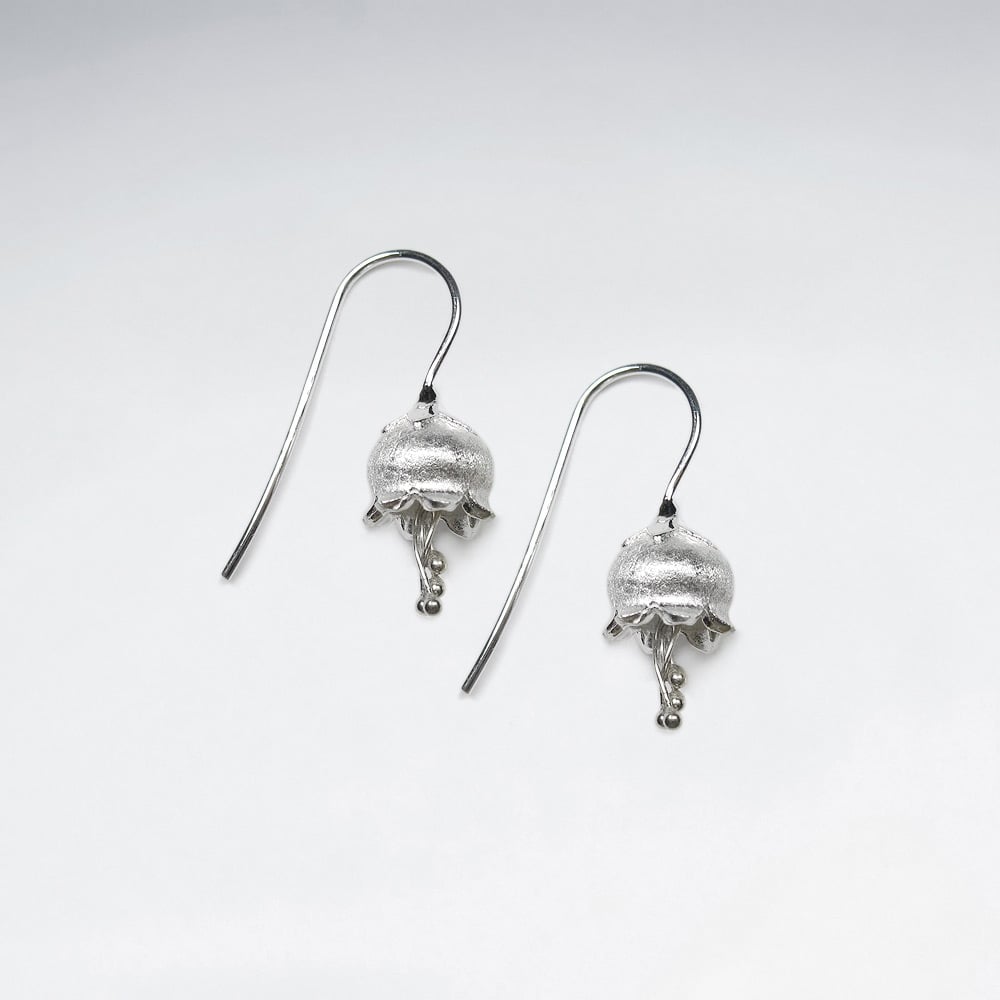 Sterling Silver Flower Bells Earrings