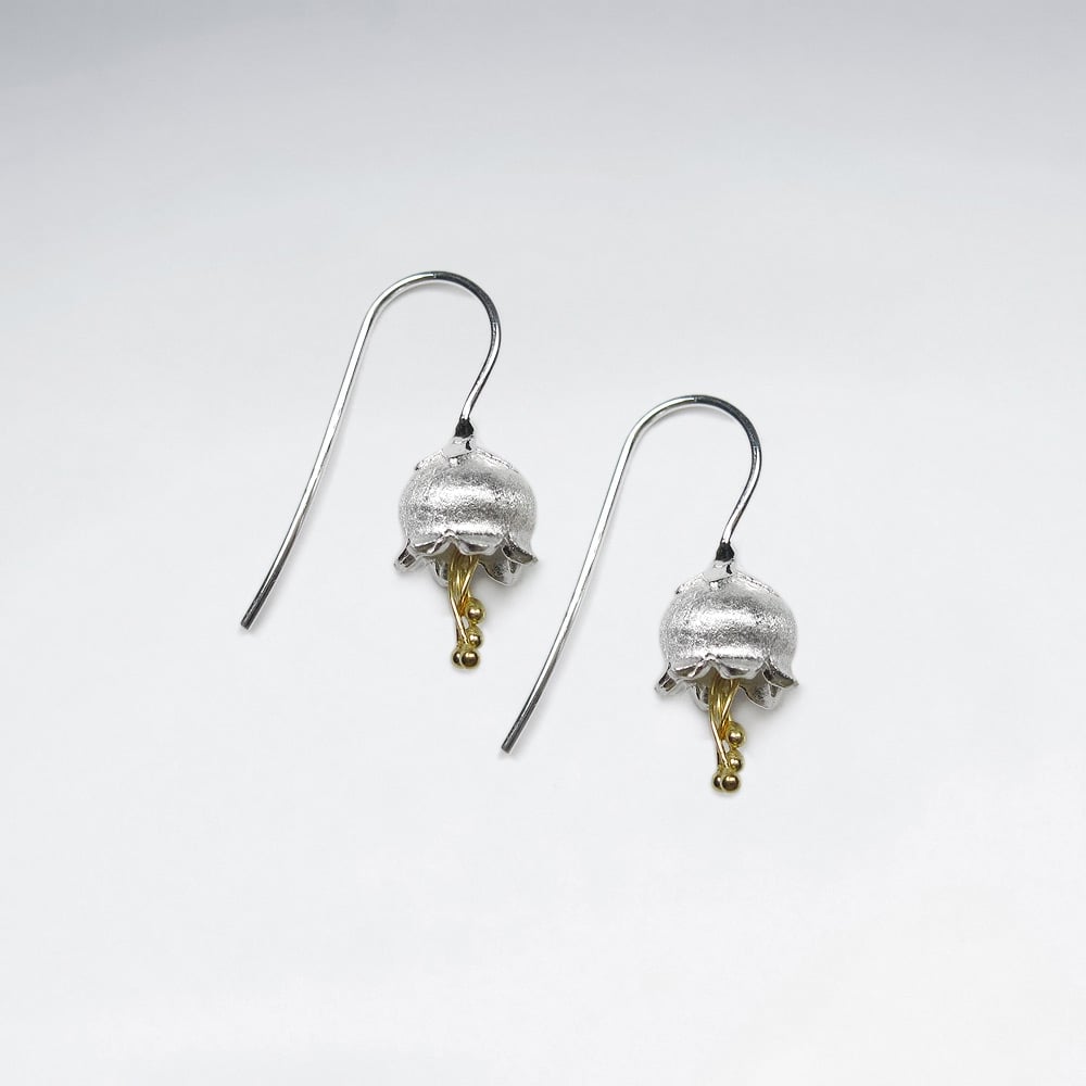Sterling Silver Flower Bells Earrings