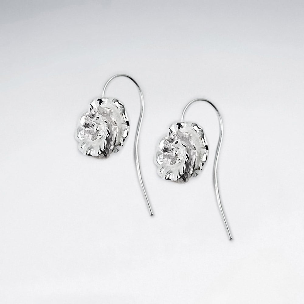 Sterling Silver Swirling Blossom Earrings