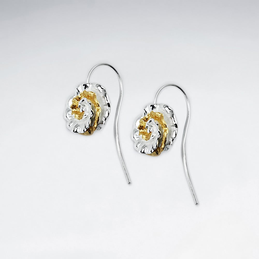 Sterling Silver Swirling Blossom Earrings