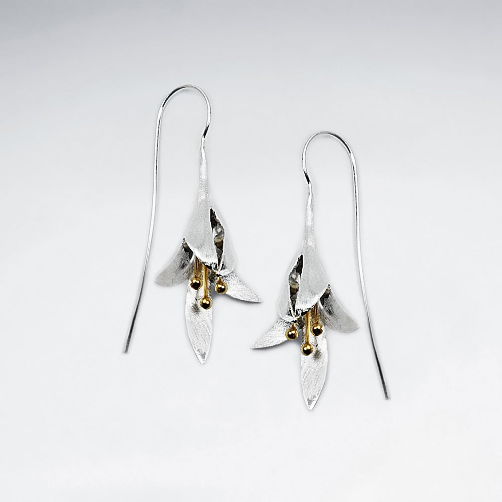 Sterling Silver Treasures of the Garden Flower Earrings