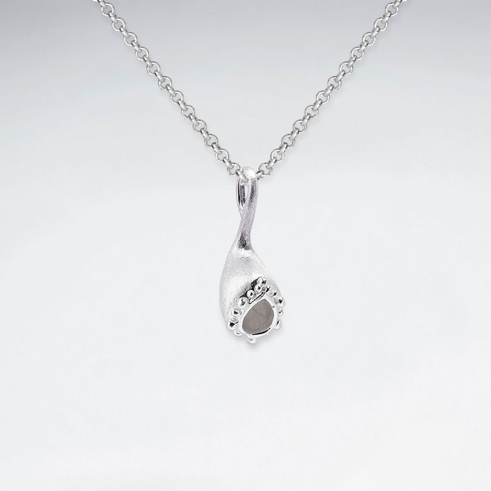 Sterling Silver Organic Tubular Designs Pendant