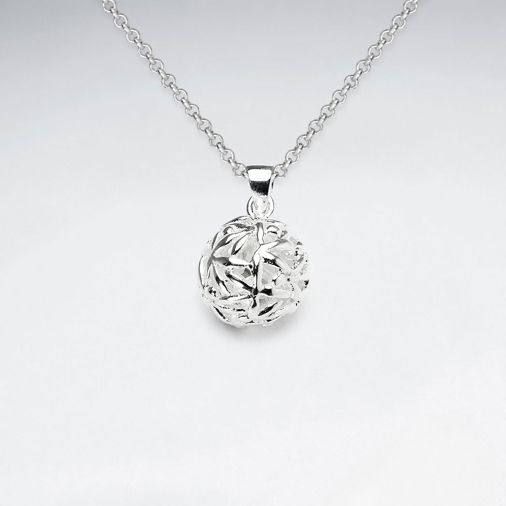 Sterling Silver Filigree Sphere Pendant