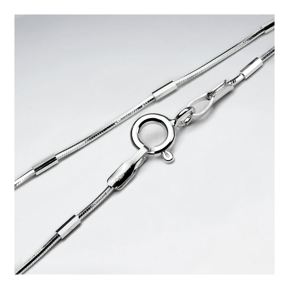 Mixed Snake And Bar 925 Silver Chain