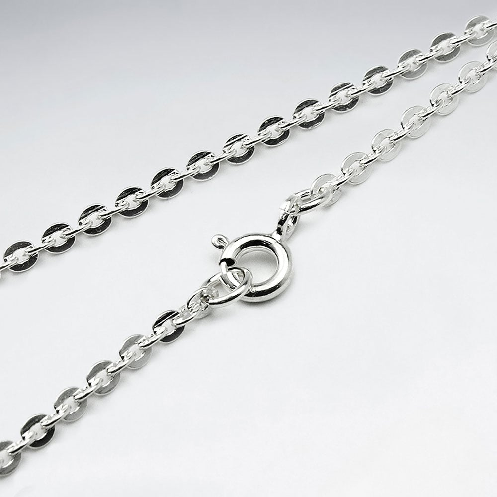 Cable Hammered 925 Silver Chain