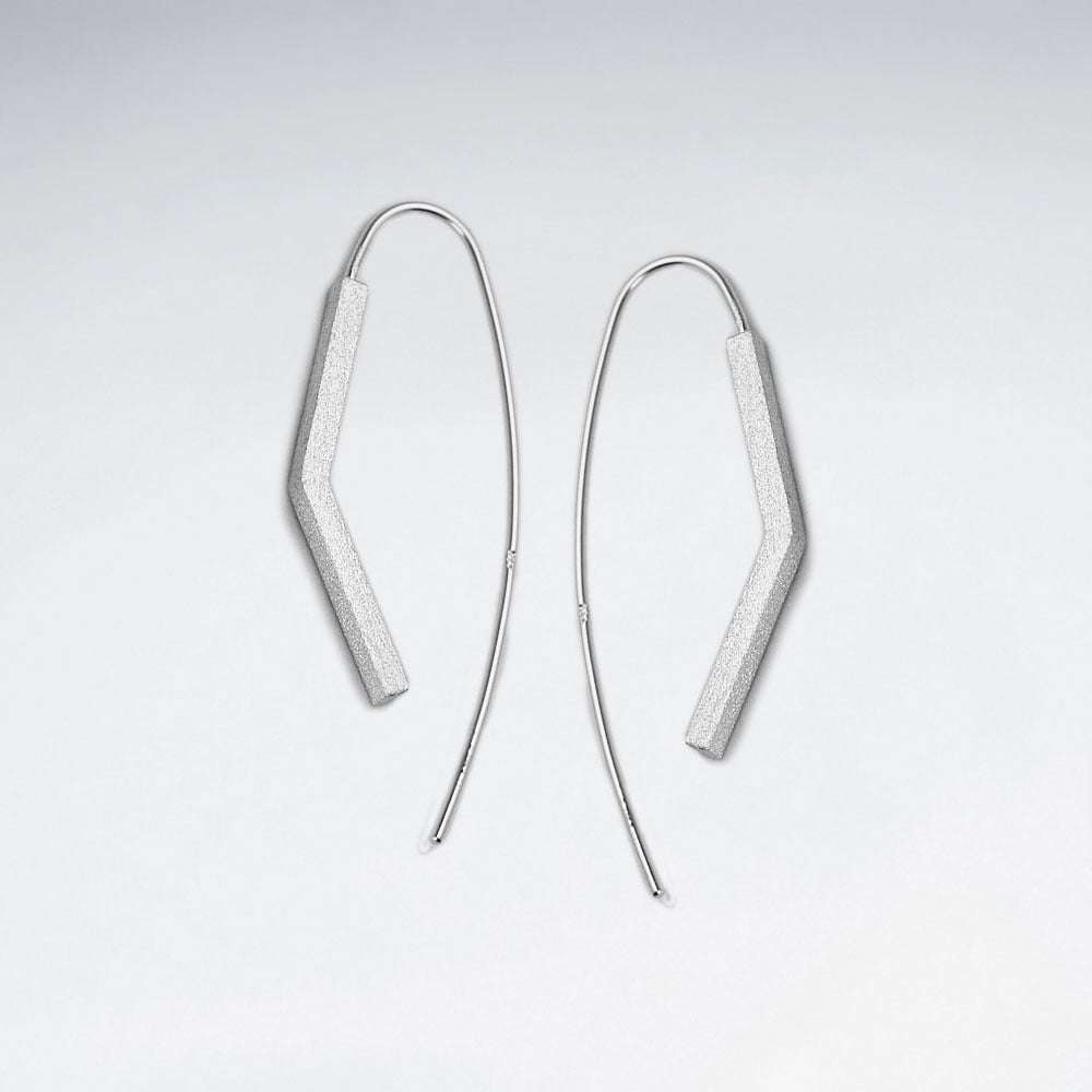Sterling Silver Chevron Arrow Threader Earrings