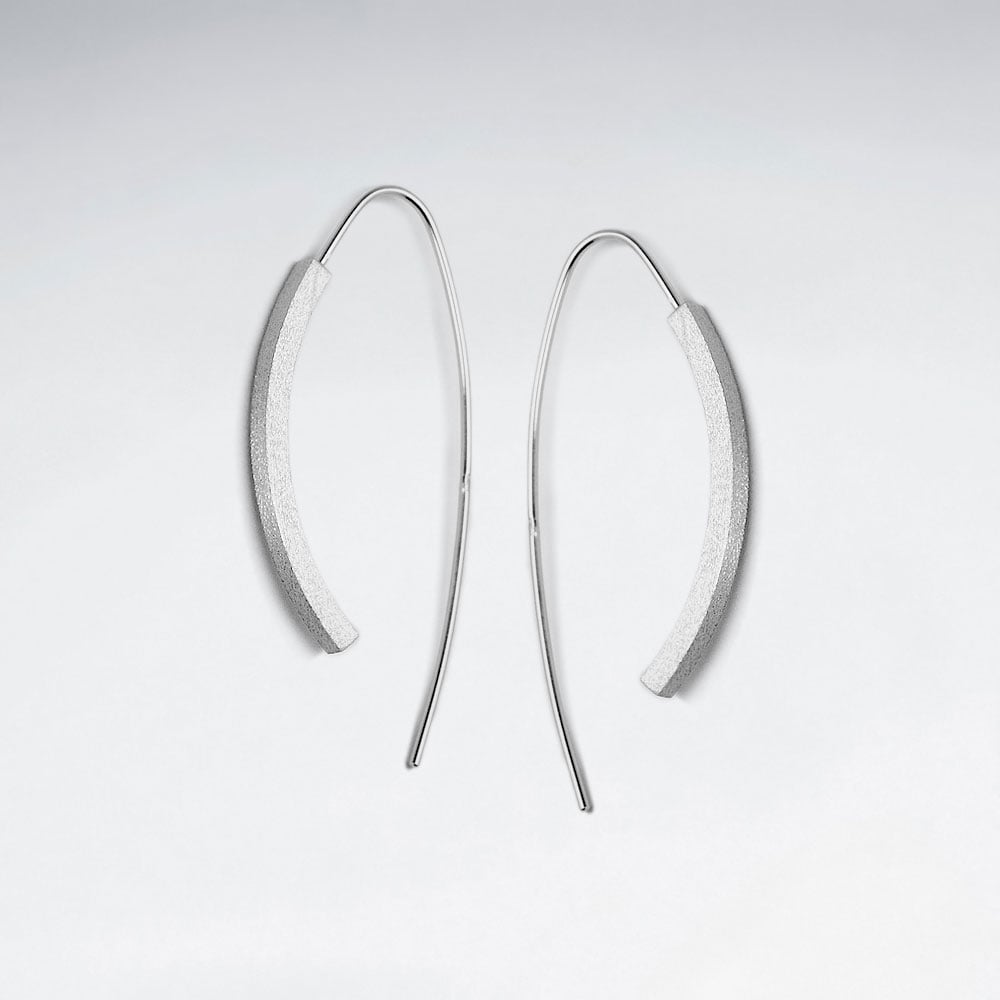 Sterling Silver Minimalist Style Chunky Threader Earrings