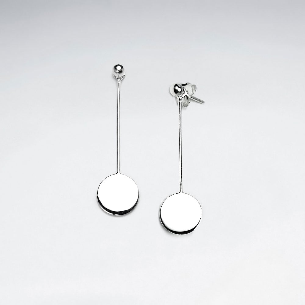 Simple Circles Silhouette Drop Earrings