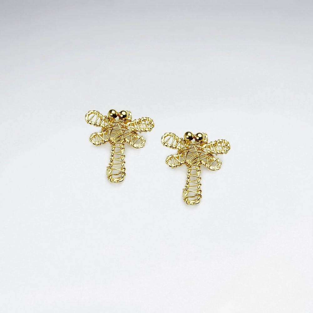 Silver Wirework Firefly Stud Earrings