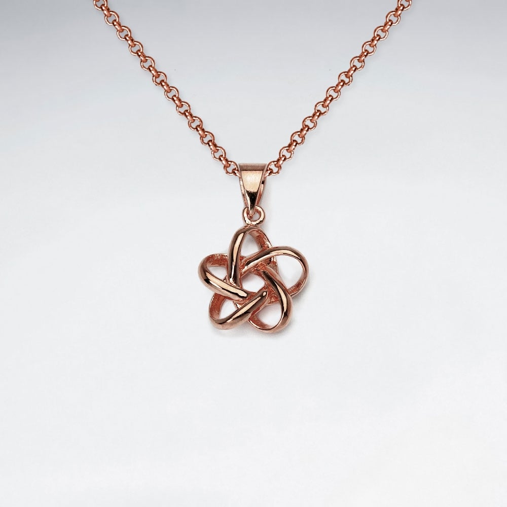 Flower Knot Openwork Silver Pendant