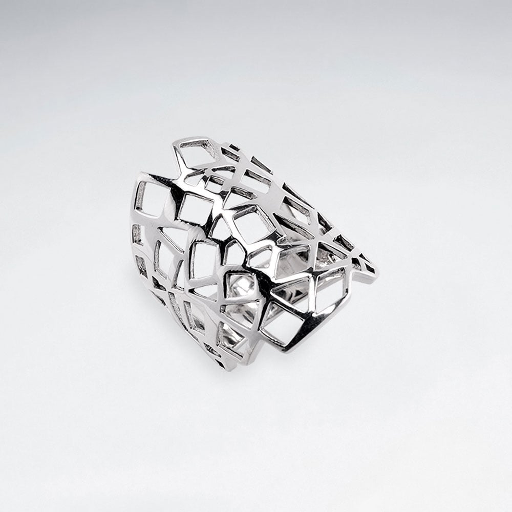Sterling Silver Filigree Armor Statement Ring