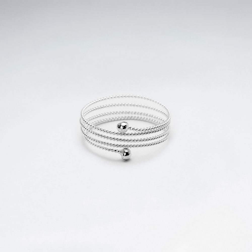 Sterling Silver Dainty Twist Wrap Ring