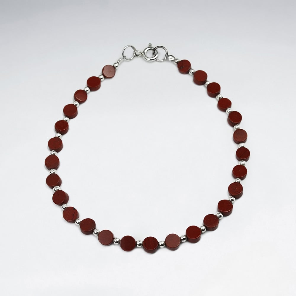 Garnet Bead Clasp Bracelet