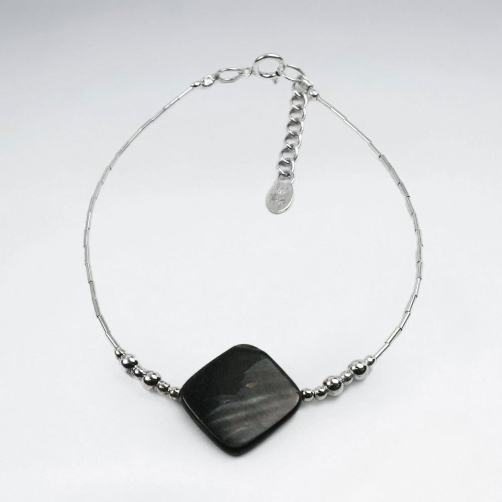 Marquise Shell Sterling Silver Bracelet