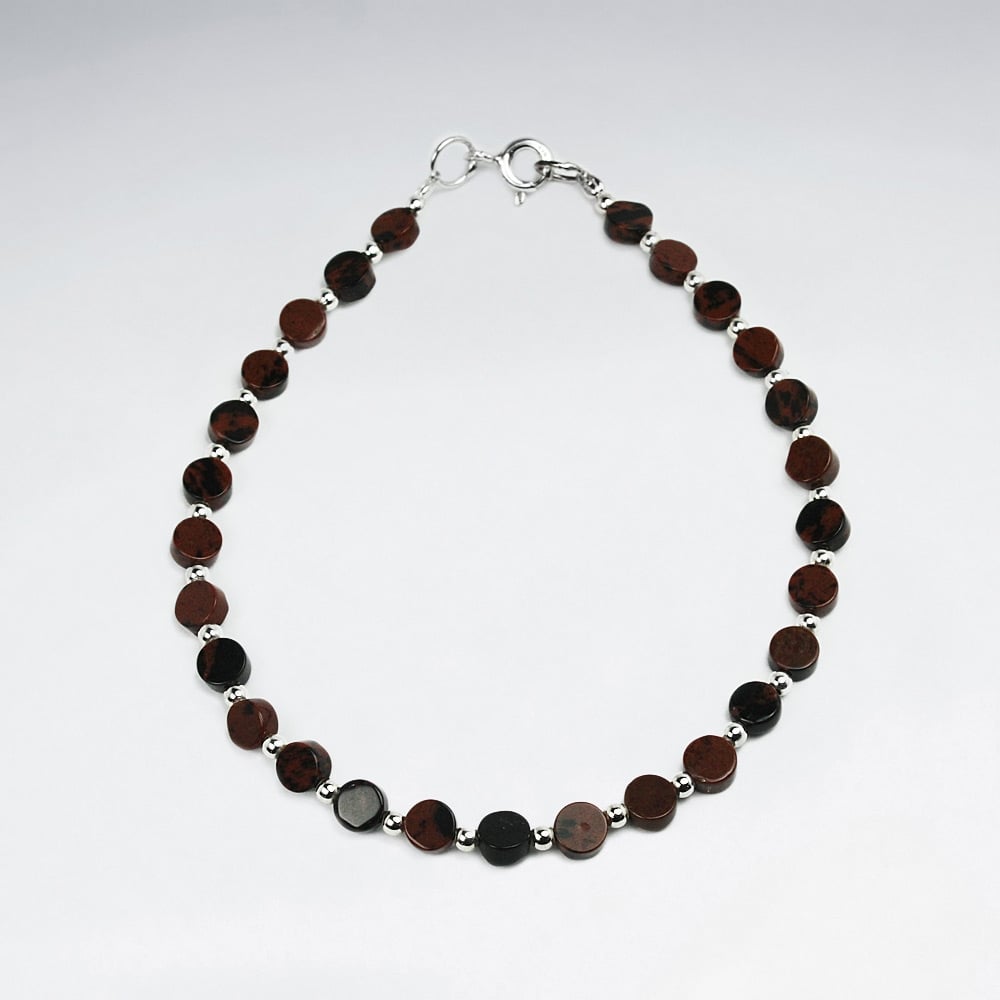 Garnet Bead Clasp Bracelet