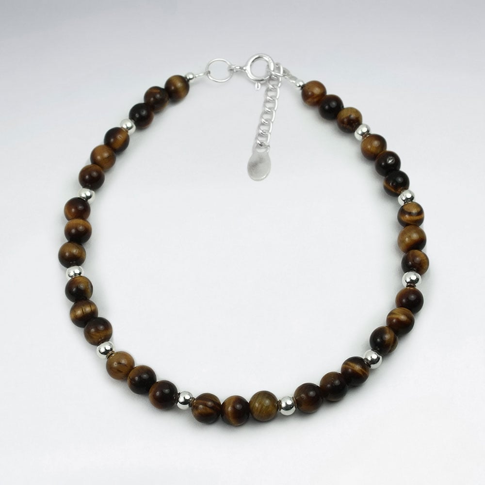 Tiger Eye Round Beads Bracelet