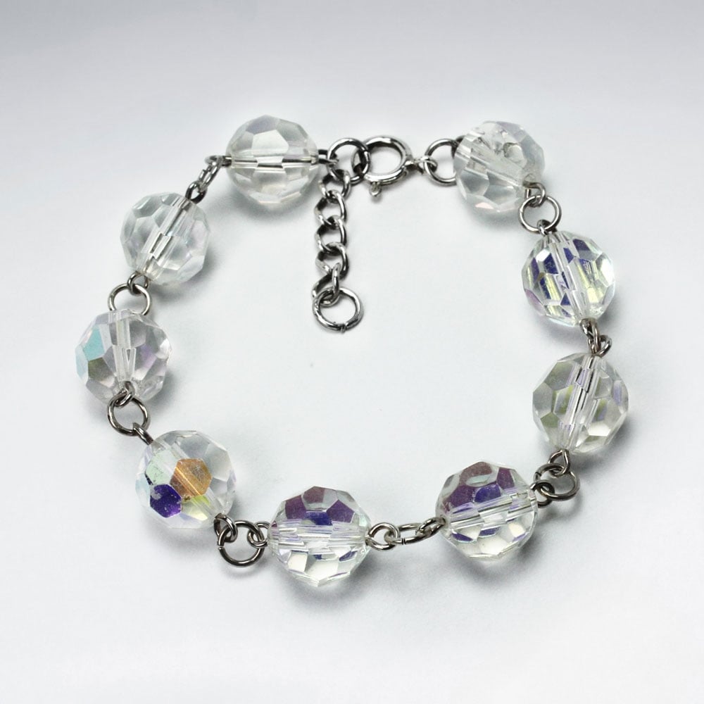 Faceted Crystal Bead Bracelet