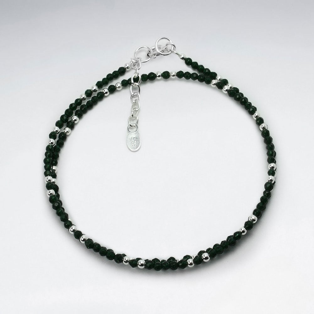 Malachite Full Bead Double Strand Wrap Bracelet
