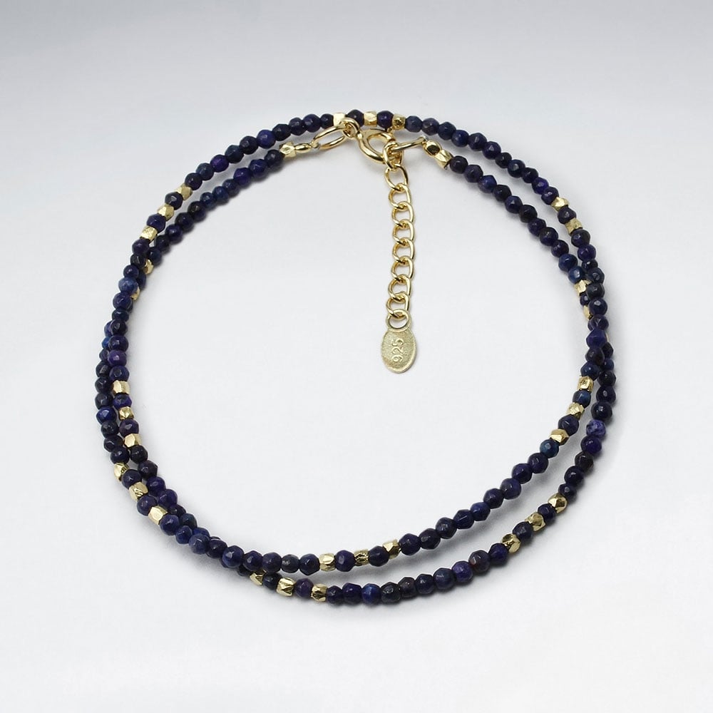 Double Strand Wrap Ball Bead Clasp Bracelet