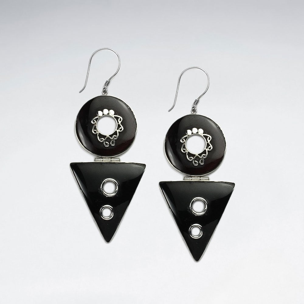 Betting Bang Shell Geometric Style Dangle Earrings