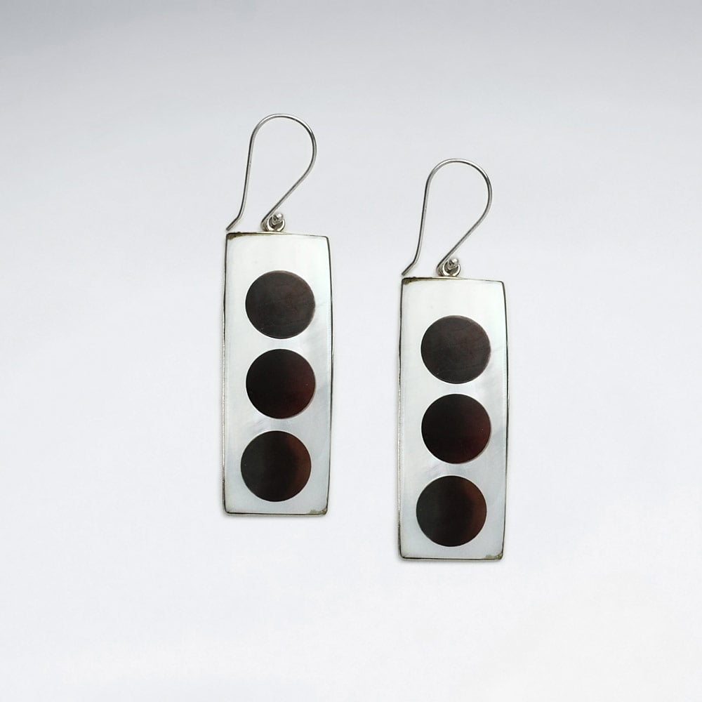 Mother Of Pearl Dotted Dangle Earrings