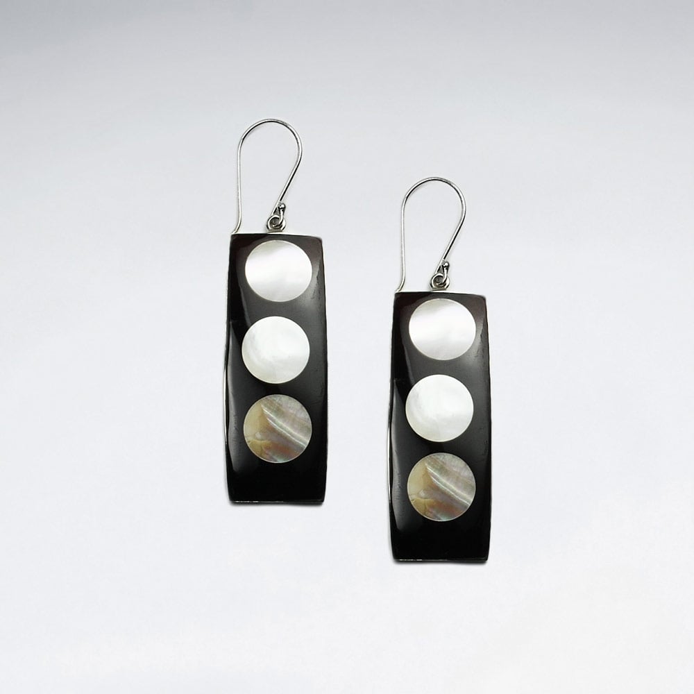 Mother Of Pearl Dotted Dangle Earrings