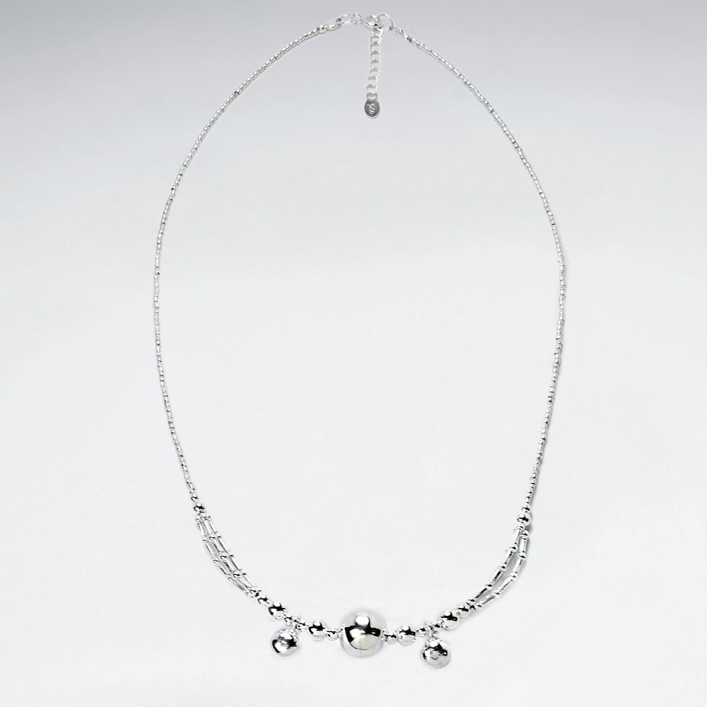 Delightful Women's Handmade Silver Round Charm Necklace