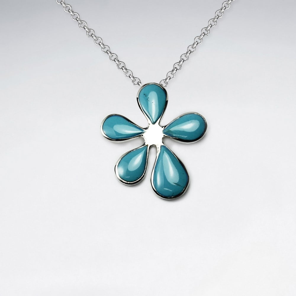 Howlite & Silver Splat Silhouette Pendant