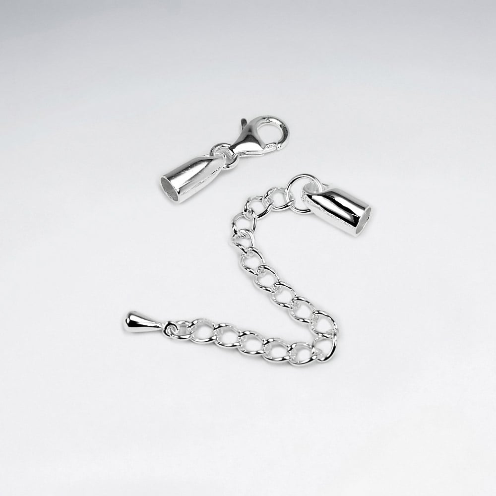 925 Silver Lobster Claw Chain Findings Extenders