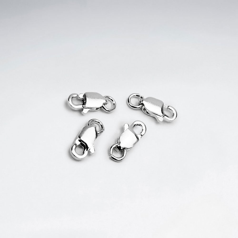 925 Silver Lobster Claw Fastener Findings Pack Of 10 Pieces