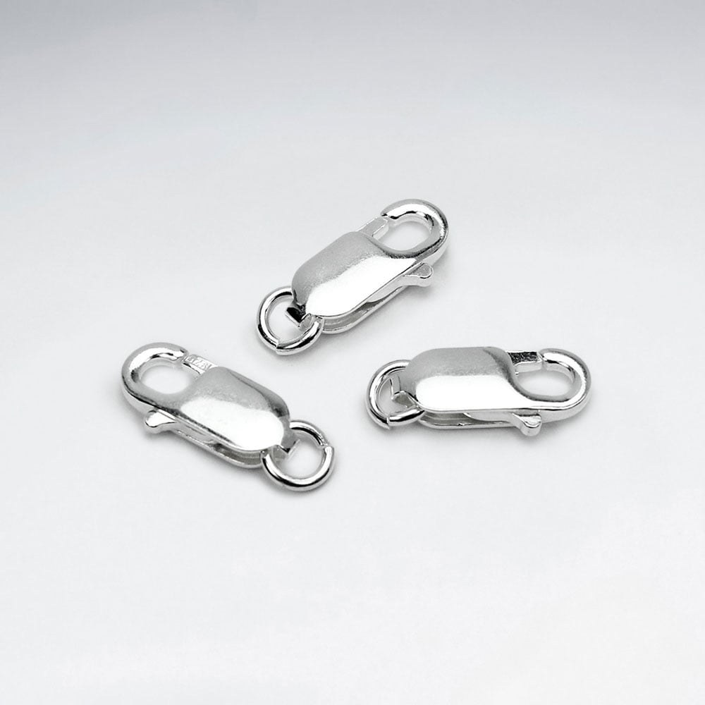 925 Silver Lobster Claw Fastener Findings Pack Of 10 Pieces