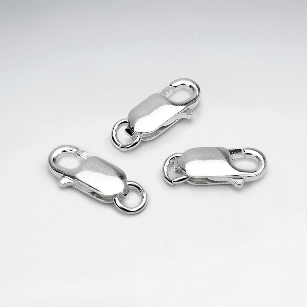 925 Silver Lobster Claw Fastener Findings Pack Of 10 Pieces