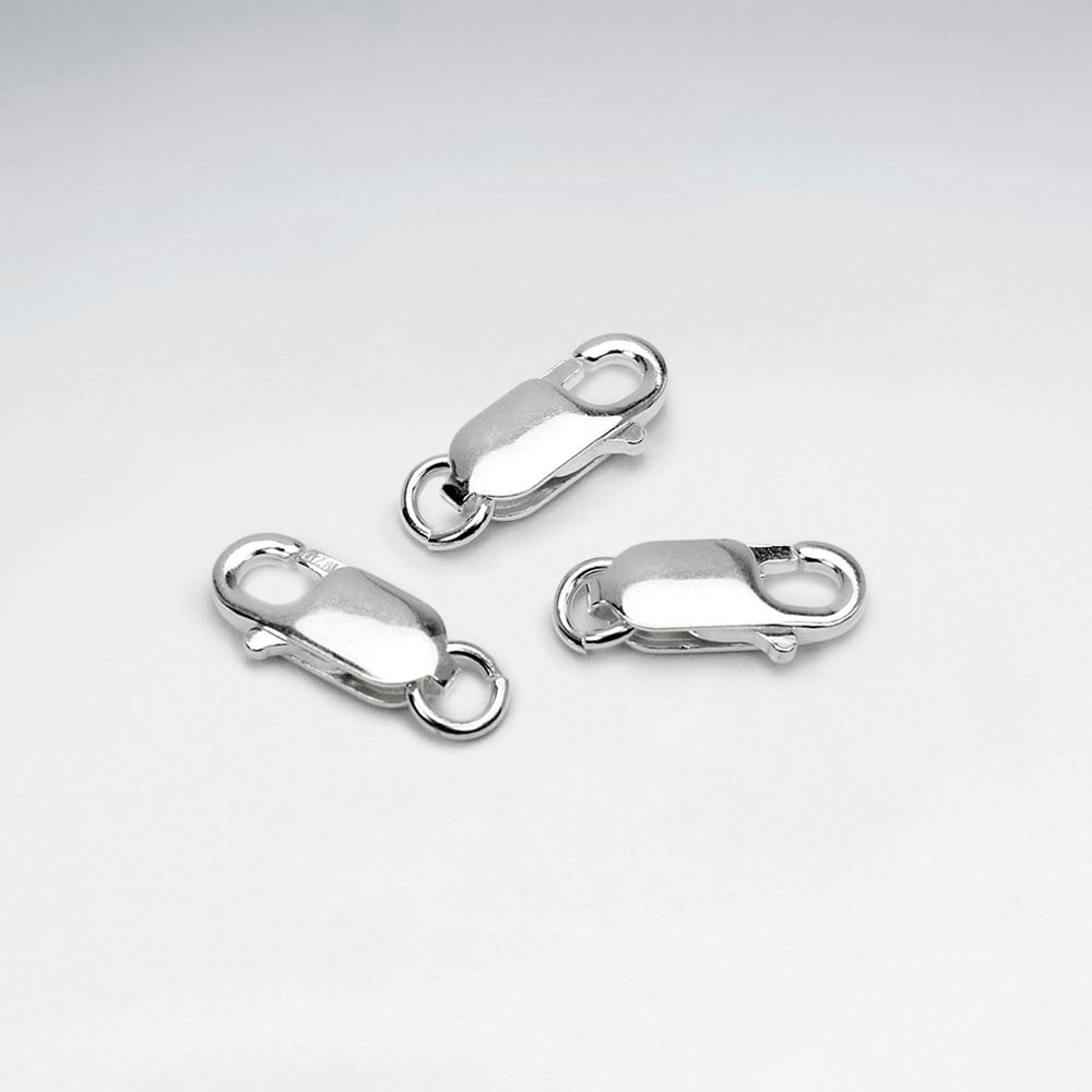 925 Silver Lobster Claw Fastener Findings Pack Of 10 Pieces